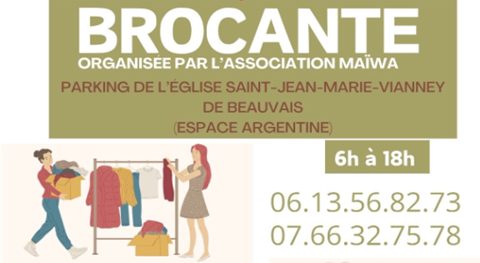 Brocante organisée par l'association Maïwa 